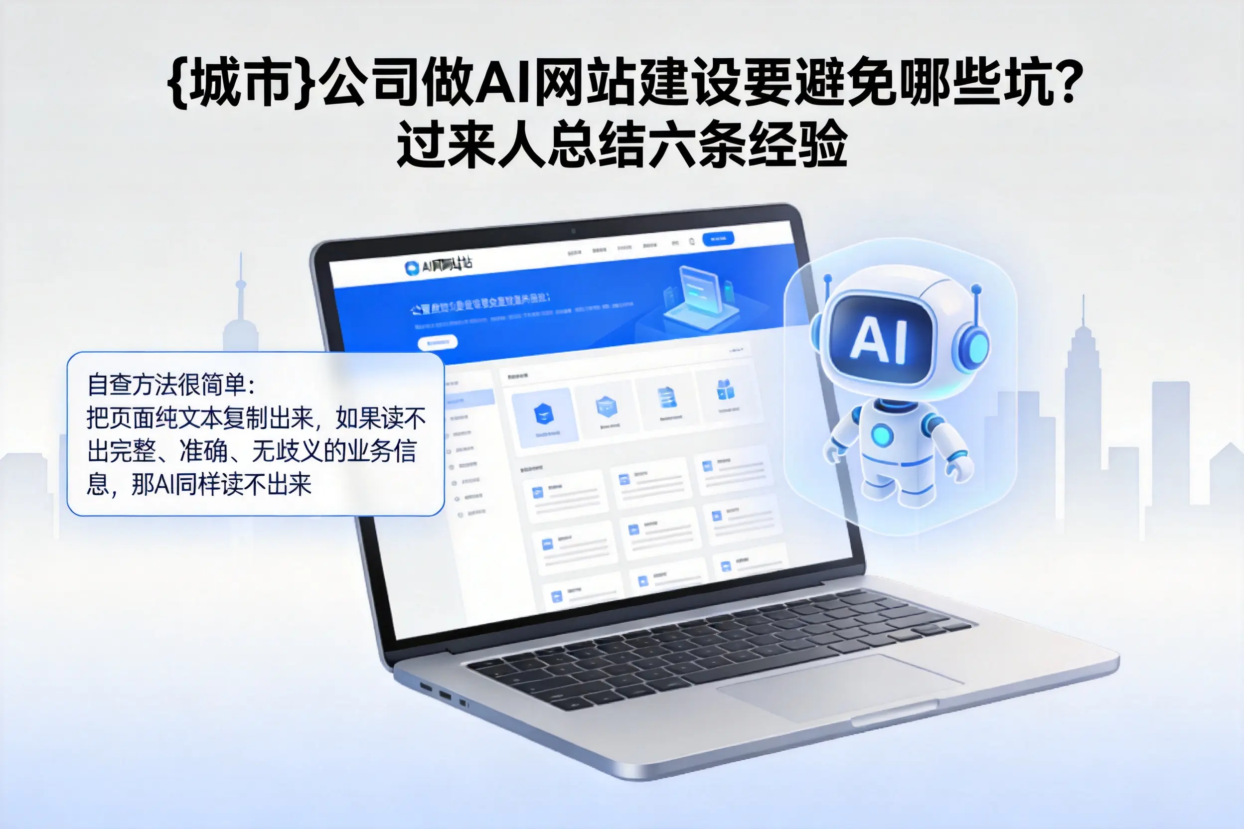 辽源公司做AI网站建设要避免哪些坑?过来人总结六条经验