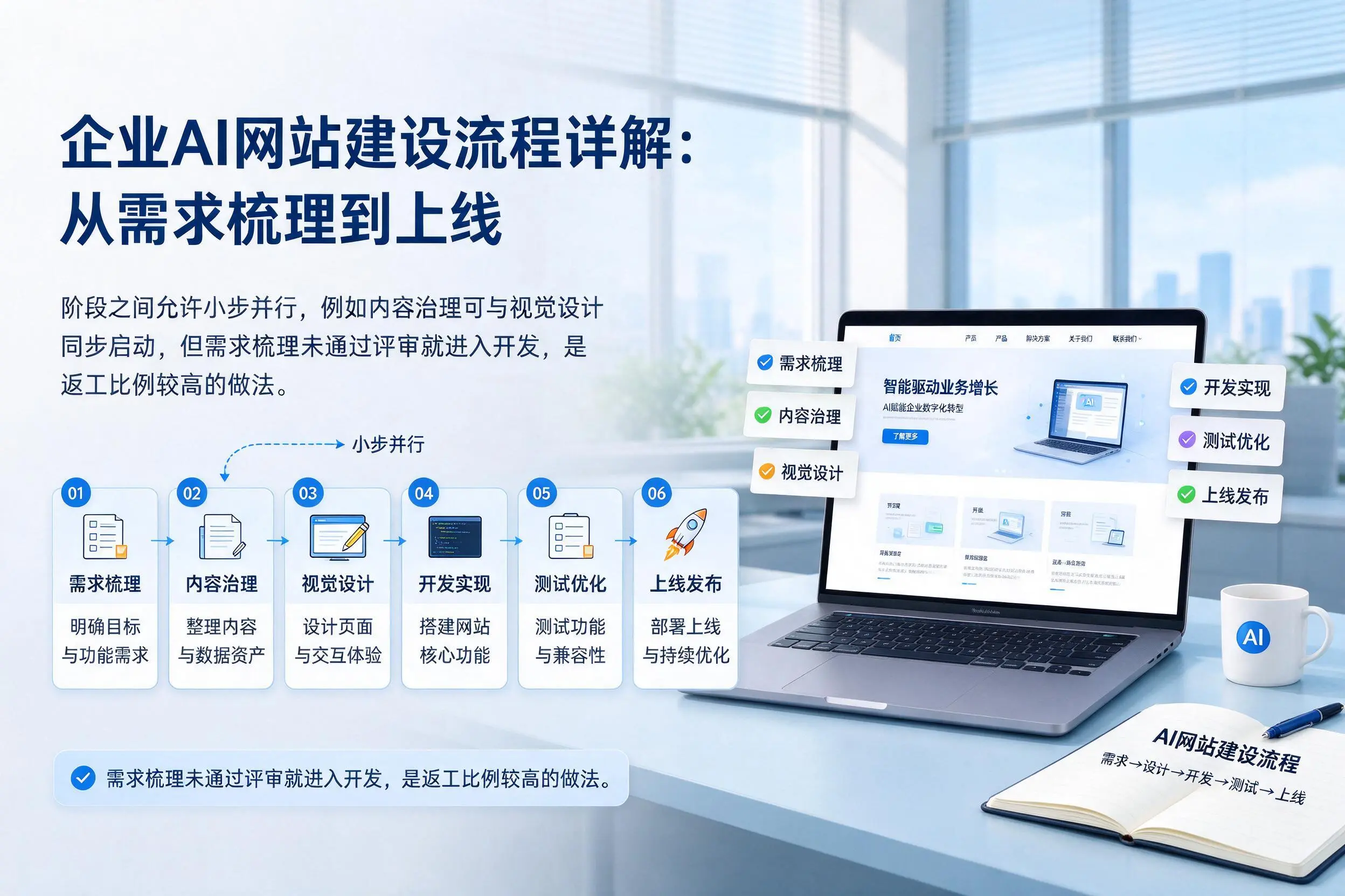辽源企业AI网站建设流程详解：从需求梳理到上线