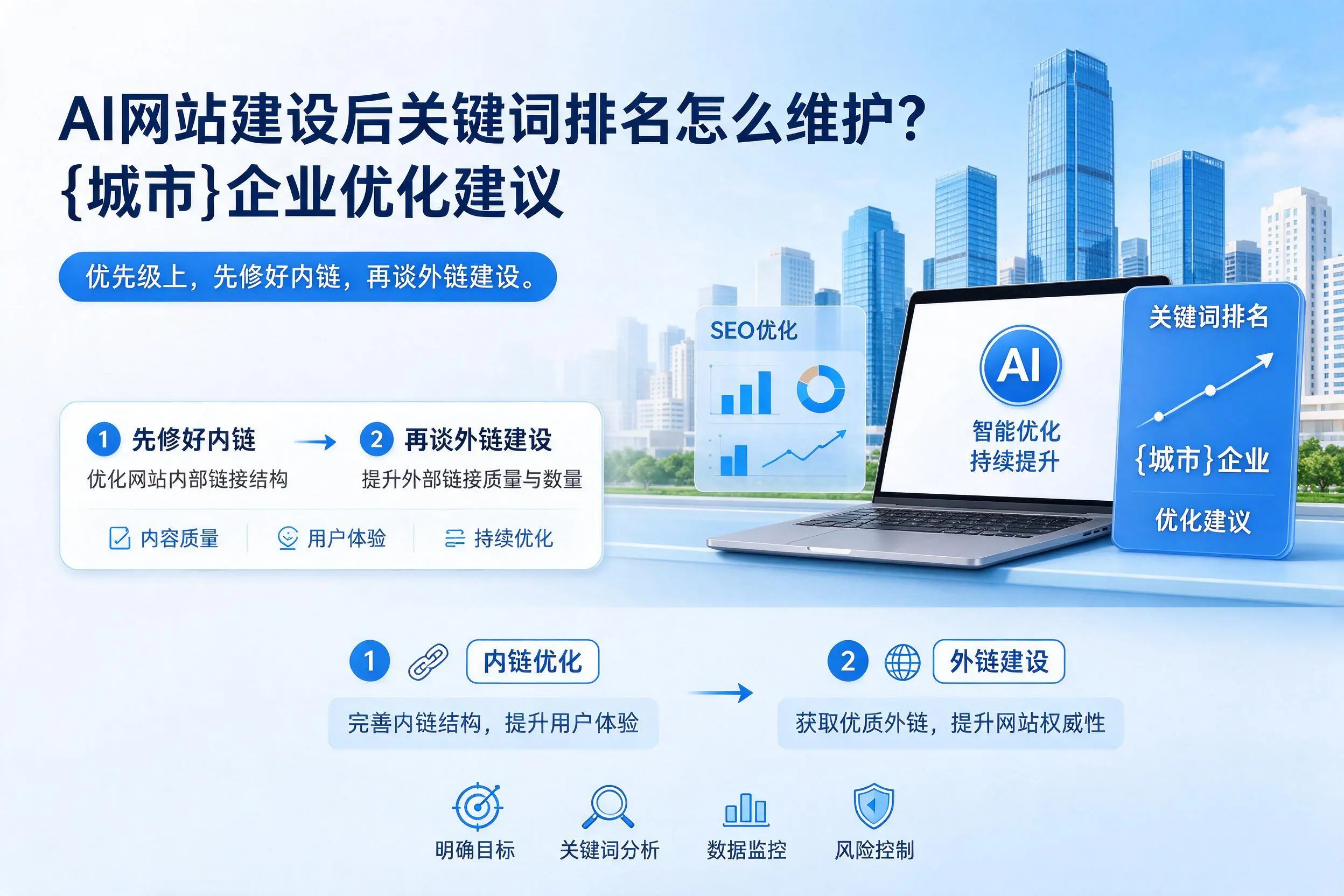 AI网站建设后关键词排名怎么维护?辽源企业优化建议